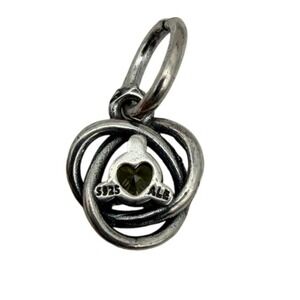 Pandora Spring Green Eternity Circle Charm - Sterling Silver S925 - NWT